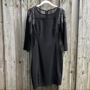 NWOT Black/beaded Coctail Dress